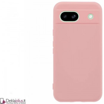 Liquid Air silikoninis rausvas dėklas - su kameros apsauga (Google Pixel 8A)